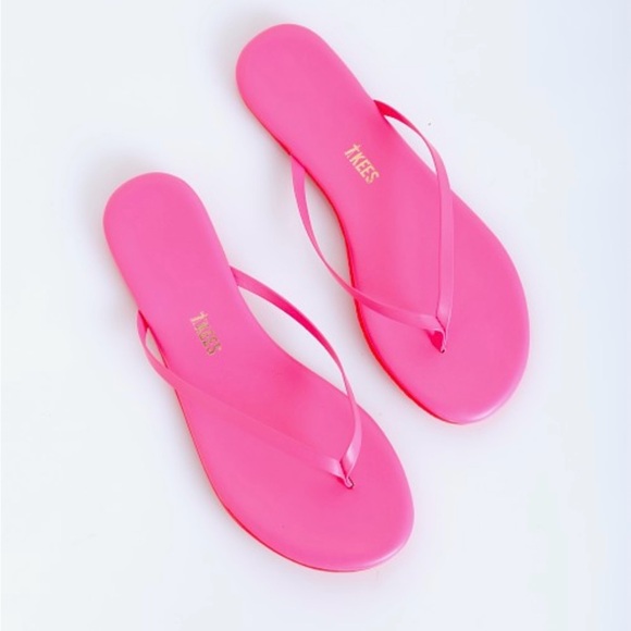 Tkees Lily Flip Flop Neon Pink size 11 NWT - Picture 1 of 5